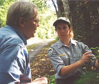 MFS District Forester Patty Cormier advises a woodland owner